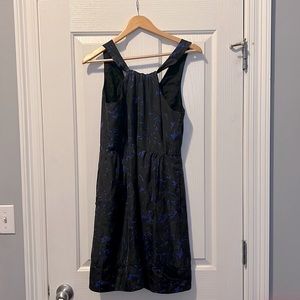 J Crew Navy & Black floral dress